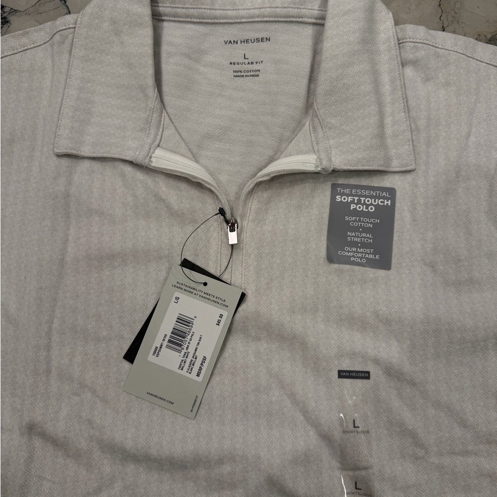 Van Heusen Men's Polo Shirt - Light Gray